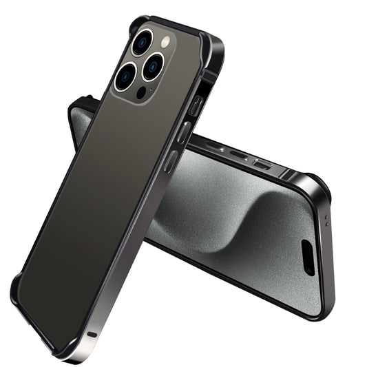 For iPhone 16 Pro TPU + Aluminum Alloy Frame Phone Case(Black) - iPhone 16 Pro Cases by buy2fix | Online Shopping UK | buy2fix