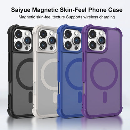 For iPhone 16 Pro Max Skin Feel MagSafe Phone Case(Blue) - iPhone 16 Pro Max Cases by buy2fix | Online Shopping UK | buy2fix