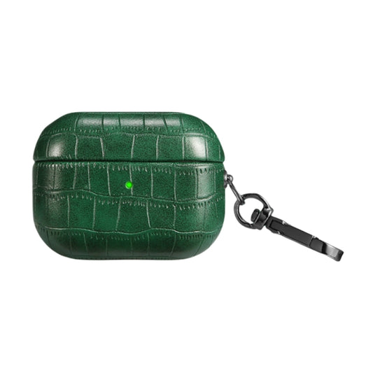 For AirPods Pro Crocodile Texture Earphone Protective Case(Dark Green) - For AirPods Pro by buy2fix | Online Shopping UK | buy2fix