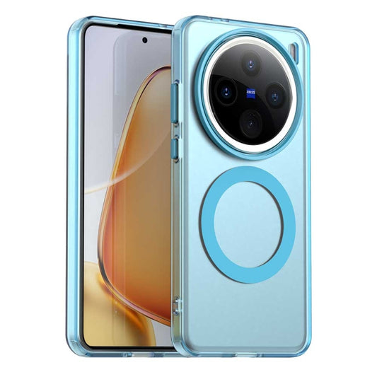 For vivo X200 Pro mini Candy Magsafe PC Hybrid TPU Phone Case(Blue) - X200 Pro mini Cases by buy2fix | Online Shopping UK | buy2fix