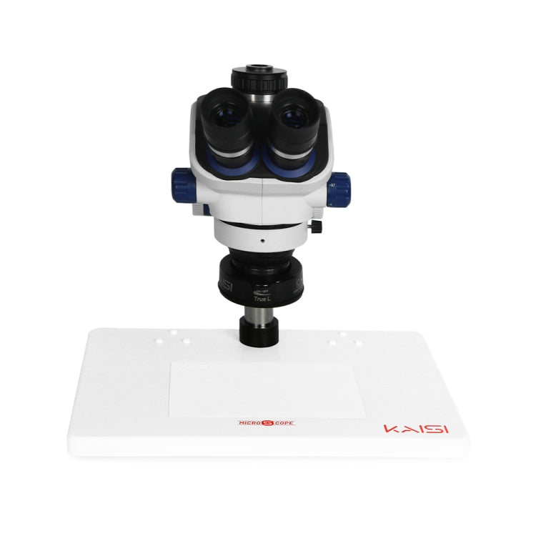 Kaisi TX-350E Ver1.3 7X-50X Zoom Trinocular Stereo Microscope with Big Base & 4K Camera - Microscope Magnifier Series by Kaisi | Online Shopping UK | buy2fix