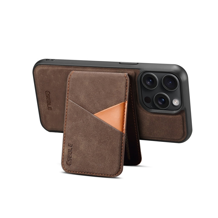 For iPhone 16 Pro ESEBLE E2 Retro Texture Card Slots MagSafe RFID Leather Case(Coffee) - iPhone 16 Pro Cases by ESEBLE | Online Shopping UK | buy2fix