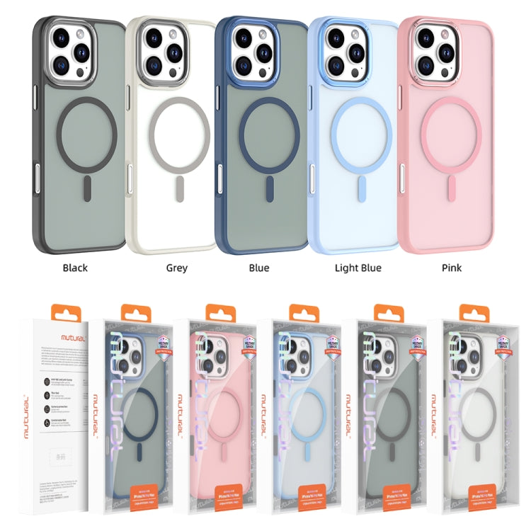 For iPhone 16 Pro Max Mutural Skin Feel Series Frosted MagSafe Magnetic Phone Case(Light Blue) - iPhone 16 Pro Max Cases by Mutural | Online Shopping UK | buy2fix