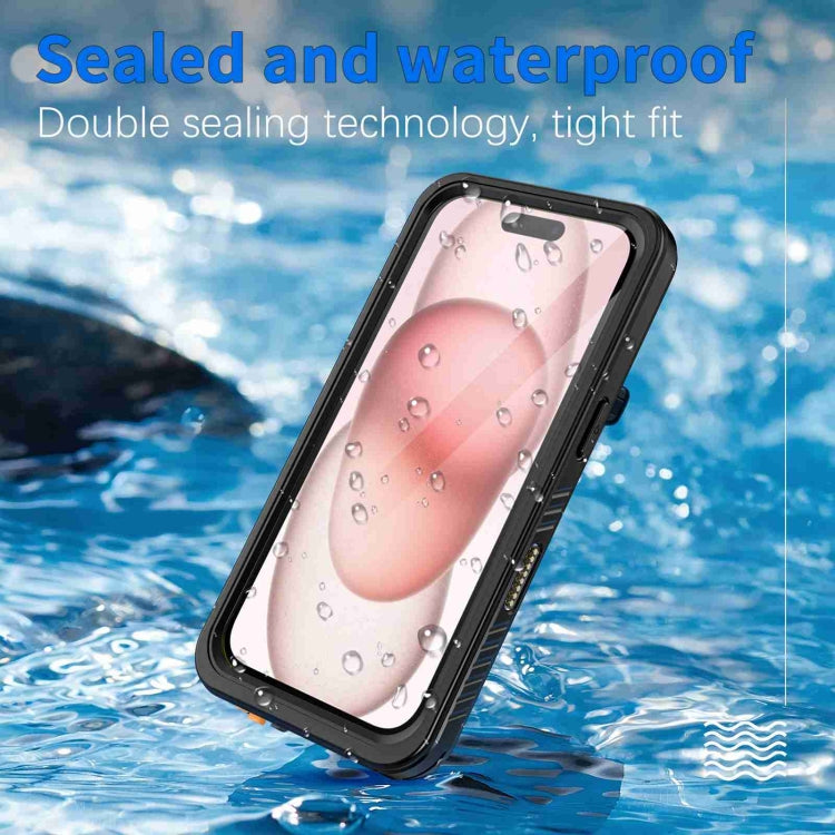 For iPhone 16 RedPepper IP68 Waterproof Triple-proof Phone Case(Black) - iPhone 16 Cases by RedPepper | Online Shopping UK | buy2fix