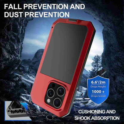 For iPhone 16 Pro Max RedPepper Triple-proof Metal Phone Case(Red) - iPhone 16 Pro Max Cases by RedPepper | Online Shopping UK | buy2fix