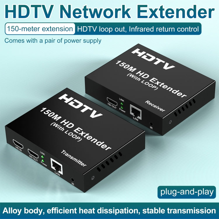 150m HDTV Network Extender(US Plug) - Amplifier by buy2fix | Online Shopping UK | buy2fix