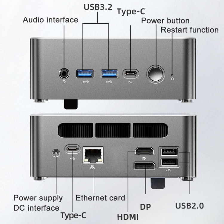 Jumper i5H Mini PC, Intel Alder Lake-N i5-12450H Octa-core 4.4GHz, RAM: 16GB, ROM: 512GB(US Plug) - Barebone Mini PCs by jumper | Online Shopping UK | buy2fix