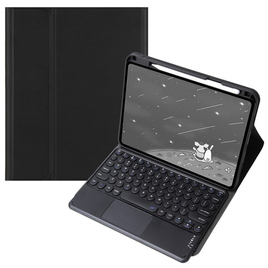 For Infinix Xpad 11 inch Candy Color Round Keys Bluetooth Keyboard Leather Case with Touchpad(Black) - Others Keyboard by buy2fix | Online Shopping UK | buy2fix