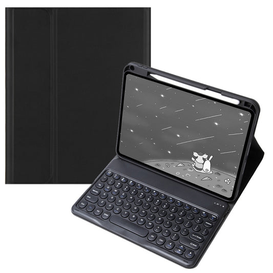 For Infinix Xpad 11 inch Candy Color Round Keys Bluetooth Keyboard Leather Case(Black) - Others Keyboard by buy2fix | Online Shopping UK | buy2fix