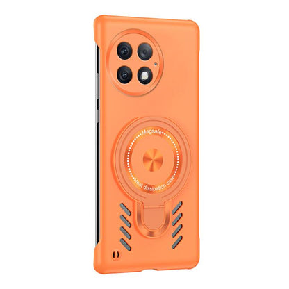 For OnePlus 13 Ice Sense Series Graphene Cooling MagSafe Holder Phone Case(Orange) - OnePlus Cases by buy2fix | Online Shopping UK | buy2fix