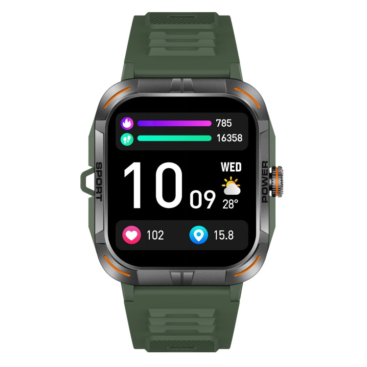 ZW69 1.97 inch AMOLED Outdoor Sports BT Call Smart Watch, Blood Oxygen / Heart Rate / Remote Photography / Sleep monitoring(Green) - Smart Wristbands by buy2fix | Online Shopping UK | buy2fix