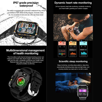 ZW59 1.95 inch BT Call Sports Smart Watch, Blood Oxygen / Heart Rate / Remote Photography(Black) - Smart Wristbands by buy2fix | Online Shopping UK | buy2fix