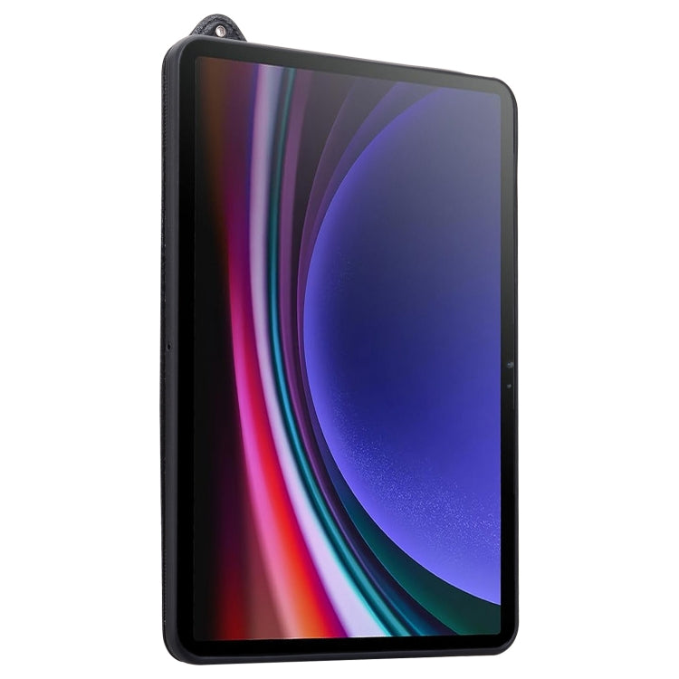 For Samsung Galaxy Tab S10+ / S9+ / S8+ TPU Leather Back Tablet Case with Wristband(Black) - Tab S10+ Cases by buy2fix | Online Shopping UK | buy2fix