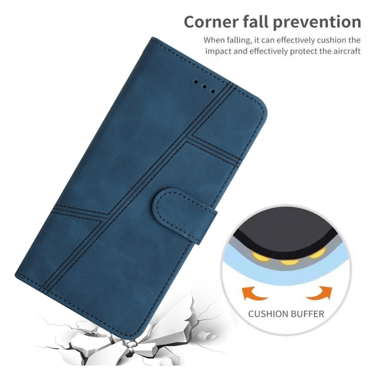 For OnePlus 13 Skin-feel Stitching Leather Phone Case(Blue) - OnePlus Cases by buy2fix | Online Shopping UK | buy2fix