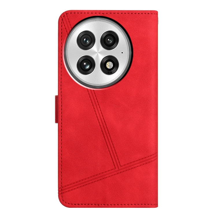 For OnePlus 13 Skin-feel Stitching Leather Phone Case(Red) - OnePlus Cases by buy2fix | Online Shopping UK | buy2fix