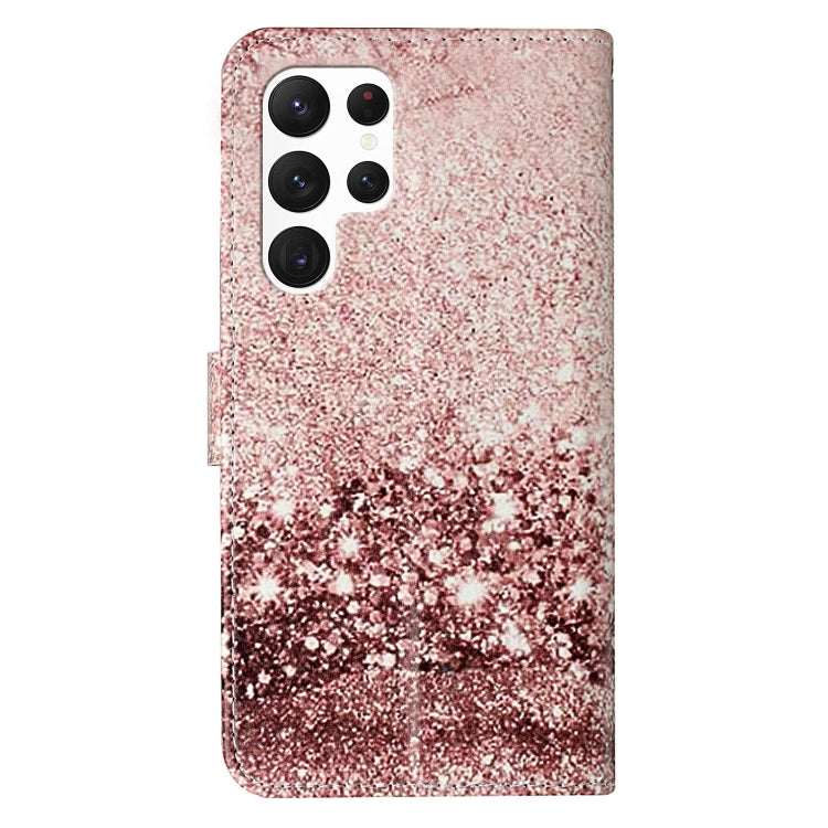 For Samsung Galaxy S25 Ultra 5G Colored Drawing Marble Pattern Leather Phone Case(Rose Gold) - Galaxy S25 Ultra 5G Cases by buy2fix | Online Shopping UK | buy2fix