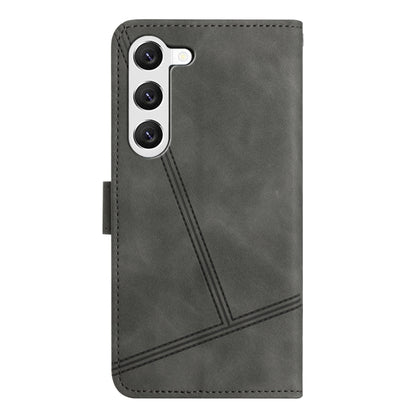 For Samsung Galaxy S25+ 5G Skin-feel Stitching Leather Phone Case(Grey) - Galaxy S25+ 5G Cases by buy2fix | Online Shopping UK | buy2fix