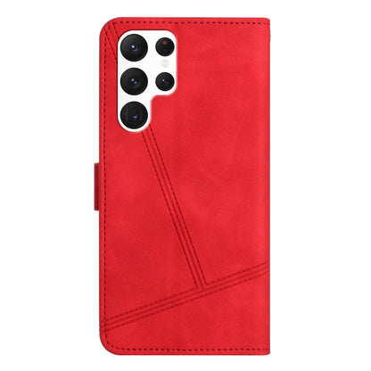 For Samsung Galaxy S25 Ultra 5G Skin-feel Stitching Leather Phone Case(Red) - Galaxy S25 Ultra 5G Cases by buy2fix | Online Shopping UK | buy2fix