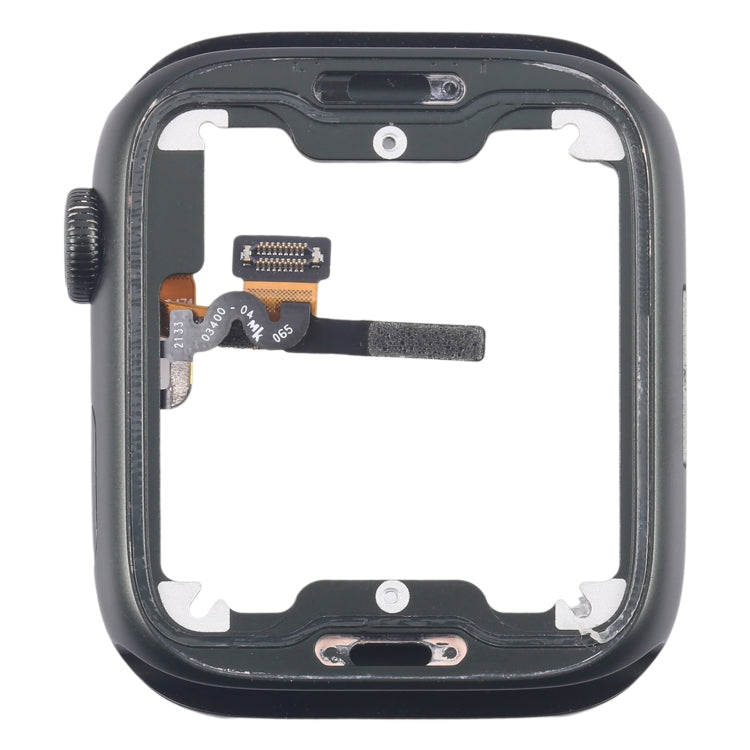 For Apple Watch Series 7 45MM GPS Aluminium Alloy Middle Frame Bezel Plate with Crown Spin Axis Flex Cable(Green) - Middle Frame by buy2fix | Online Shopping UK | buy2fix