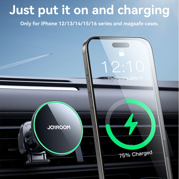 JOYROOM JR-ZS412 Qi2 Magnetic Car Air Vent Phone Wireless Charging Mount(Black) - Wireless Charging Pads by JOYROOM | Online Shopping UK | buy2fix