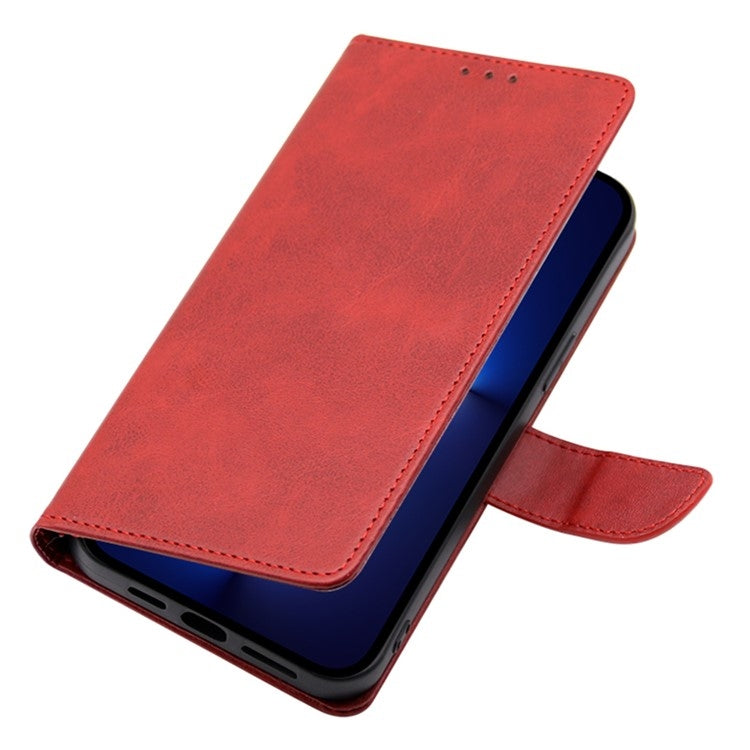 For Samsung Galaxy S25 Ultra 5G Calf Texture Buckle Flip Leather Phone Case(Red) - Galaxy S25 Ultra 5G Cases by buy2fix | Online Shopping UK | buy2fix