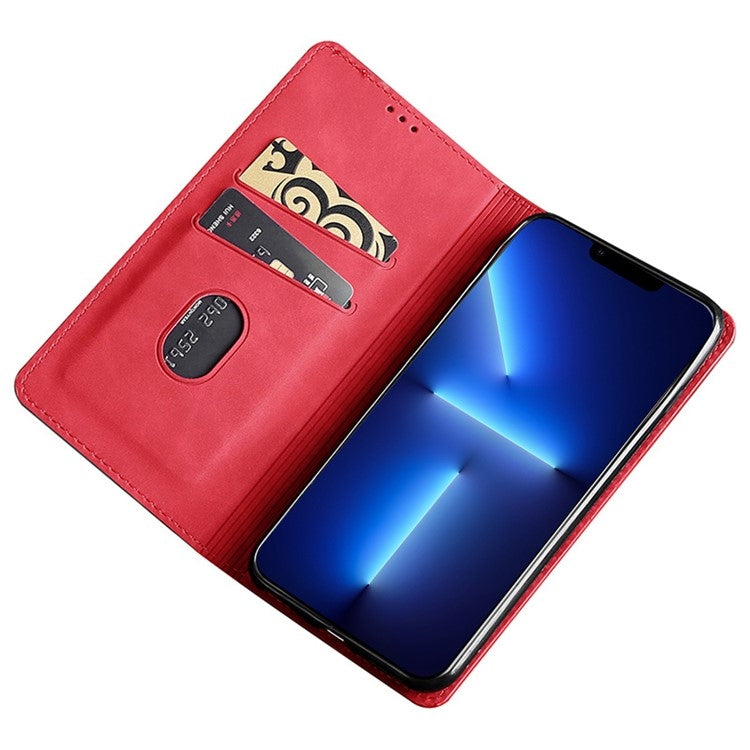 For Samsung Galaxy S25 5G Skin Feel Magnetic Leather Phone Case(Red) - Galaxy S25 5G Cases by buy2fix | Online Shopping UK | buy2fix