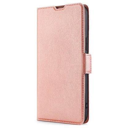 For Samsung Galaxy S25+ 5G Ultra-thin Voltage Side Buckle Horizontal Flip Leather Phone Case(Rose Gold) - Galaxy S25+ 5G Cases by buy2fix | Online Shopping UK | buy2fix