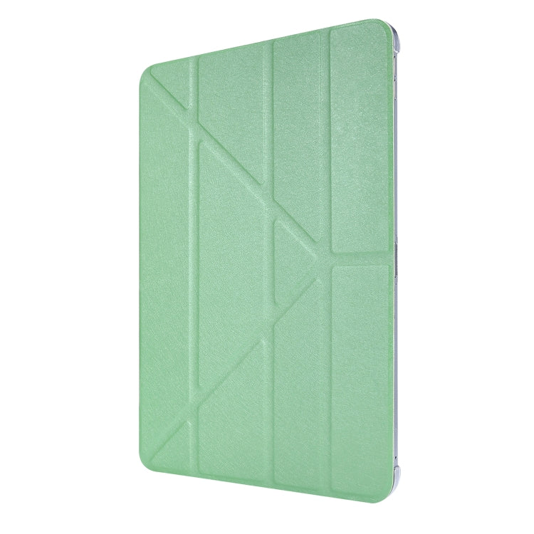 Silk Texture Horizontal Deformation Flip Leather Case with Three-folding Holder For iPad Air 11 2024 / Air 2022 / 2020 10.9(Green) - iPad Air (2022) / (2020) 10.9 Cases by buy2fix | Online Shopping UK | buy2fix