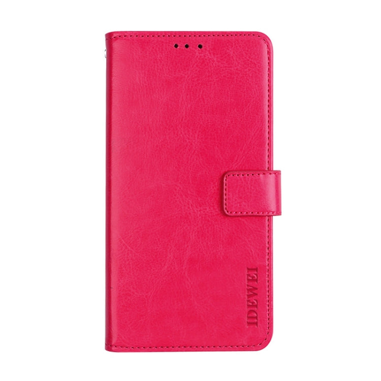 For Blackview BV5500 idewei Crazy Horse Texture Horizontal Flip Leather Case with Holder & Card Slots & Wallet(Rose Red) - More Brand by idewei | Online Shopping UK | buy2fix