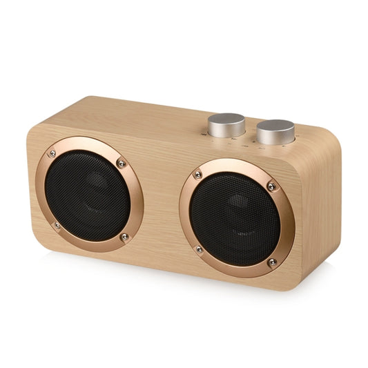 Q7 Subwoofer Wooden Bluetooth Speaker, Support TF Card & U Disk & 3.5mm AUX(Yellow Wood) - Desktop Speaker by buy2fix | Online Shopping UK | buy2fix