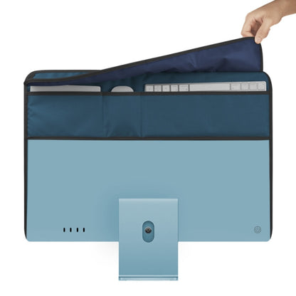 For 24 inch Apple iMac Portable Dustproof Cover Desktop Apple Computer LCD Monitor Cover with Storage Bag(Blue) - Others Accessories by buy2fix | Online Shopping UK | buy2fix