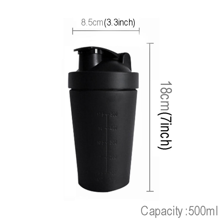 500mL(17.5oz) Healthy Sports Cup Stainless Steel Protein Powder Classic Shaker Bottle Replacement Milkshake Cup - Vacuum Thermoses & Cups by buy2fix | Online Shopping UK | buy2fix