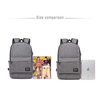 Universal Multi-Function Oxford Cloth Laptop Shoulders Bag Backpack with External USB Charging Port, Size: 45x31x16cm, For 15.6 inch and Below Macbook, Samsung, Lenovo, Sony, DELL Alienware, CHUWI, ASUS, HP(Black) - Backpack by buy2fix | Online Shopping UK | buy2fix