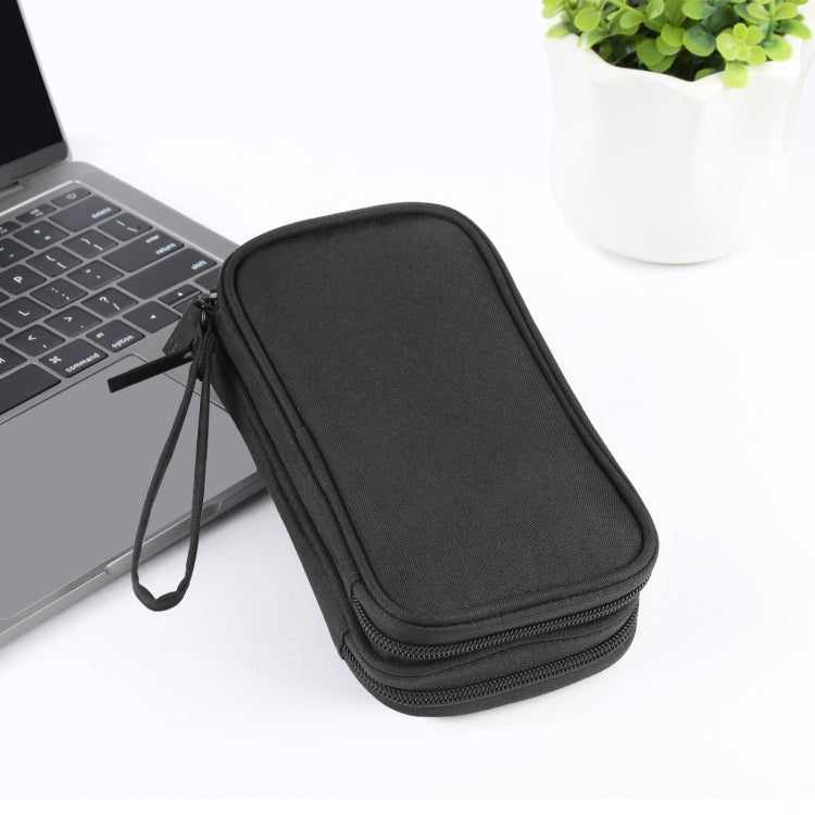 HAWEEL Electronic Organizer Double Layers Storage Bag for Cables, Charger, Power Bank, Phones, Earphones(Black) - Digital Storage Bag by HAWEEL | Online Shopping UK | buy2fix
