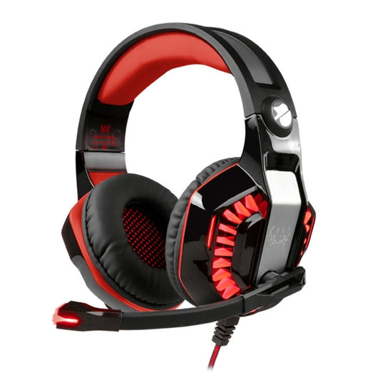 KOTION EACH G2000 Stereo Bass Gaming Headphone with Microphone & LED Light, For PS4, Smartphone, Tablet, Computer, Notebook(Red) - Multimedia Headset by KOTION EACH | Online Shopping UK | buy2fix