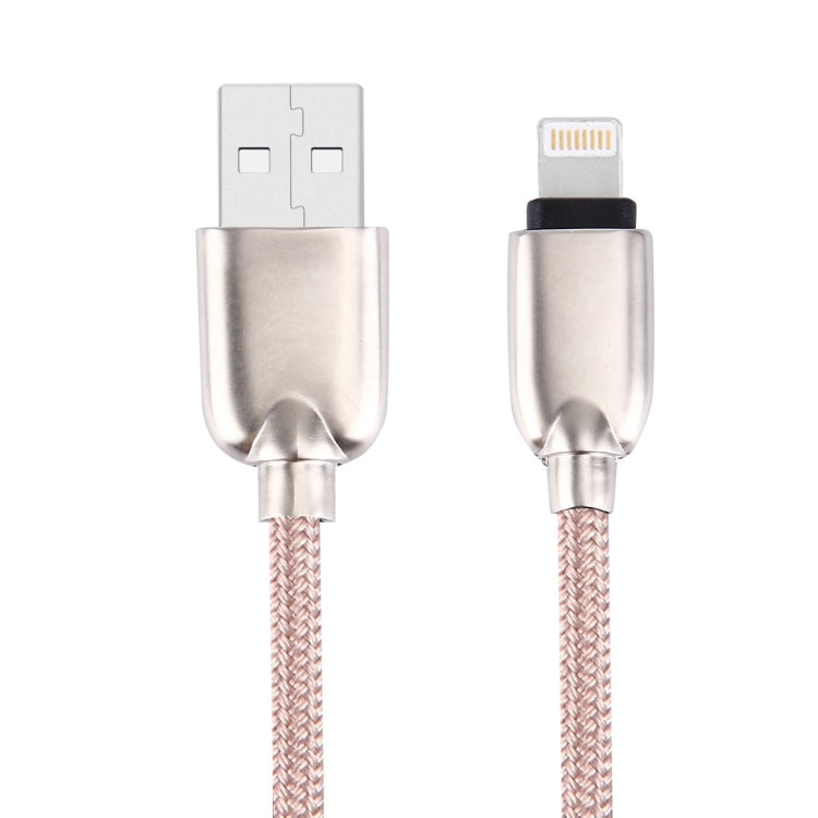 1m Woven 108 Copper Cores 8 Pin to USB Data Sync Charging Cable for iPhone, iPad(Pink) - Normal Style Cable by buy2fix | Online Shopping UK | buy2fix