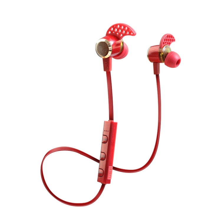 KIN-88 In-Ear Wire Control Bluetooth Earphone with Mic(Red) - Bluetooth Earphone by buy2fix | Online Shopping UK | buy2fix