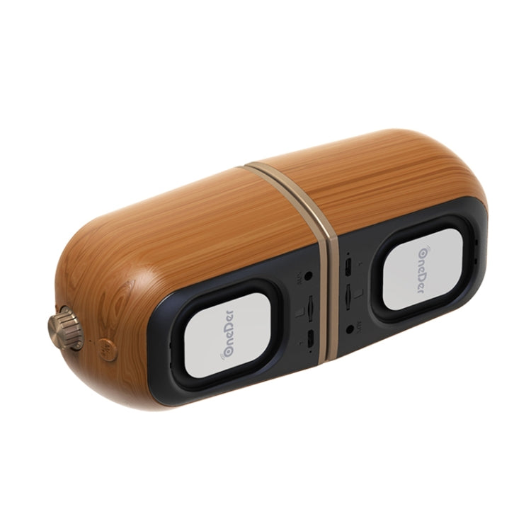 Oneder V8 Magnetic Suction Pair Stereo Sound Box Wireless Bluetooth Speaker with Strap, Support Hands-free & TF Card & AUX & USB Drive(Bronze) - Desktop Speaker by OneDer | Online Shopping UK | buy2fix