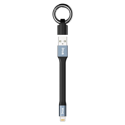 IVON CA90 2.4A USB to 8 Pin Portable Data Cable with Ring, Length: 14.5cm(Dark Gray) - Normal Style Cable by IVON | Online Shopping UK | buy2fix