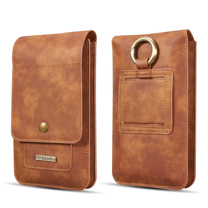 DG.MING Universal Cowskin Leather Protective Case Bag Waist Bag with Card Slots & Hook - More iPhone Cases by DG.MING | Online Shopping UK | buy2fix