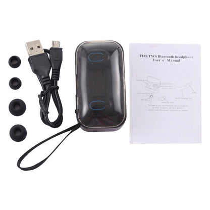 TI8S TWS Dazzling Wireless Stereo Bluetooth 5.0 Earphones with Charging Case(Black) - TWS Earphone by buy2fix | Online Shopping UK | buy2fix