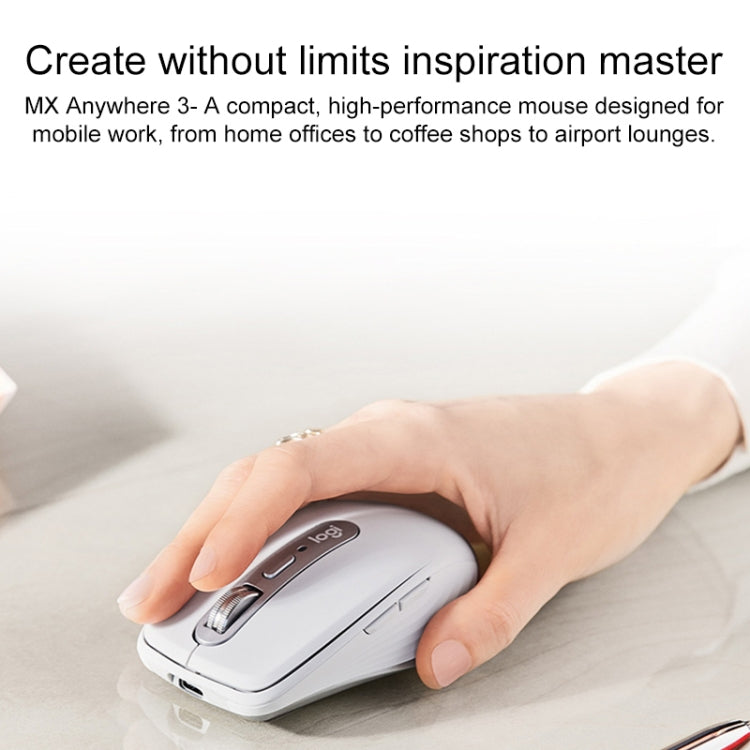 Logitech MX Anywhere 3S 4 Keys Wireless Bluetooth Dual Mode Mute Mouse (White) - Wireless Mice by Logitech | Online Shopping UK | buy2fix
