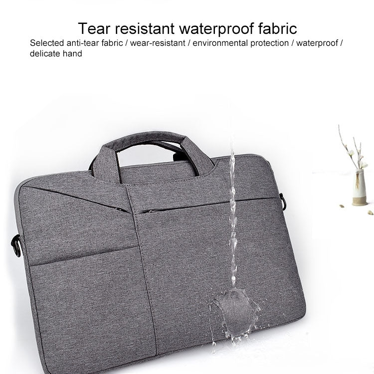 ST02S Waterproof Tear Resistance Hidden Portable Strap One-shoulder Handbag for 15.6 inch Laptops, with Suitcase Belt(Dark Gray) - 15.6 - 17 inch by buy2fix | Online Shopping UK | buy2fix