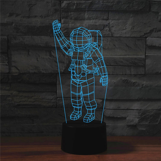 Astronaut Shape 3D Colorful LED Vision Light Table Lamp, 16 Colors Remote Control Version - Novelty Lighting by buy2fix | Online Shopping UK | buy2fix
