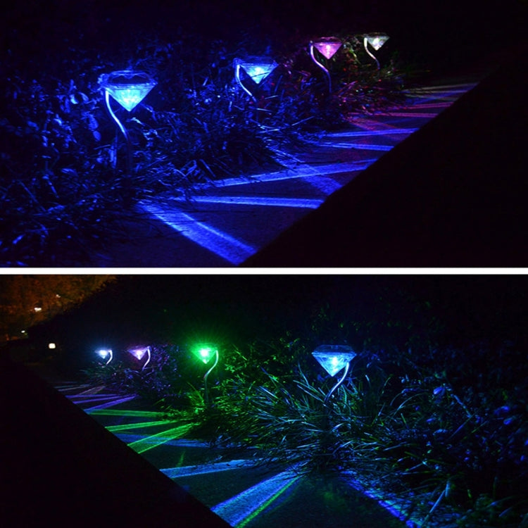 A108 4 PCS LED Solar Power Lamp, Outdoor Garden Landscape Path Decorative Diamond Lights, Random Color Delivery - Solar Lights by buy2fix | Online Shopping UK | buy2fix