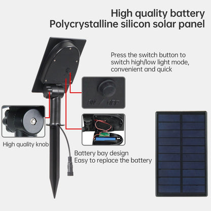 6W One for Two Solar Spotlight Outdoor IP65 Waterproof Light Control Induction Lawn Lamp, Luminous Flux: 300-400lm(Blue Light) - Solar Lights by buy2fix | Online Shopping UK | buy2fix