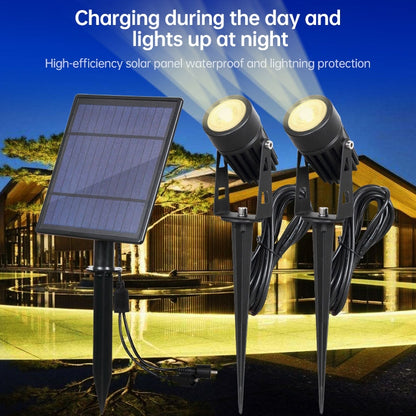 6W One for Two Solar Spotlight Outdoor IP65 Waterproof Light Control Induction Lawn Lamp, Luminous Flux: 300-400lm(Blue Light) - Solar Lights by buy2fix | Online Shopping UK | buy2fix