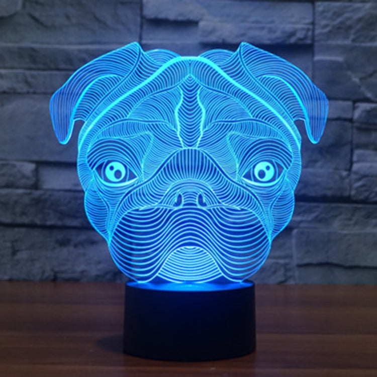 Dog Shape 3D Touch Switch Control LED Light , 7 Color Discoloration Creative Visual Stereo Lamp Desk Lamp Night Light - Novelty Lighting by buy2fix | Online Shopping UK | buy2fix