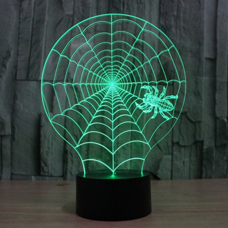 Cobweb Style 3D Touch Switch Control LED Light , 7 Colour Discoloration Creative Visual Stereo Lamp Desk Lamp Night Light - Novelty Lighting by buy2fix | Online Shopping UK | buy2fix