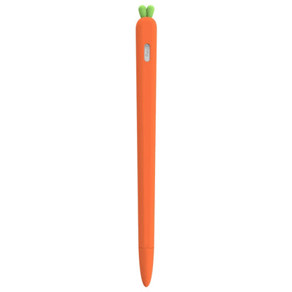 LOVE MEI For Apple Pencil 2 Carrot Shape Stylus Pen Silicone Protective Case Cover(Orange) - Pencil Accessories by LOVE MEI | Online Shopping UK | buy2fix